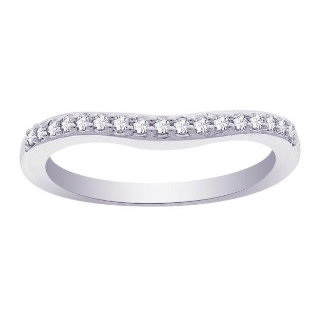 0.17CT SHARED PRONG CURVED BAND