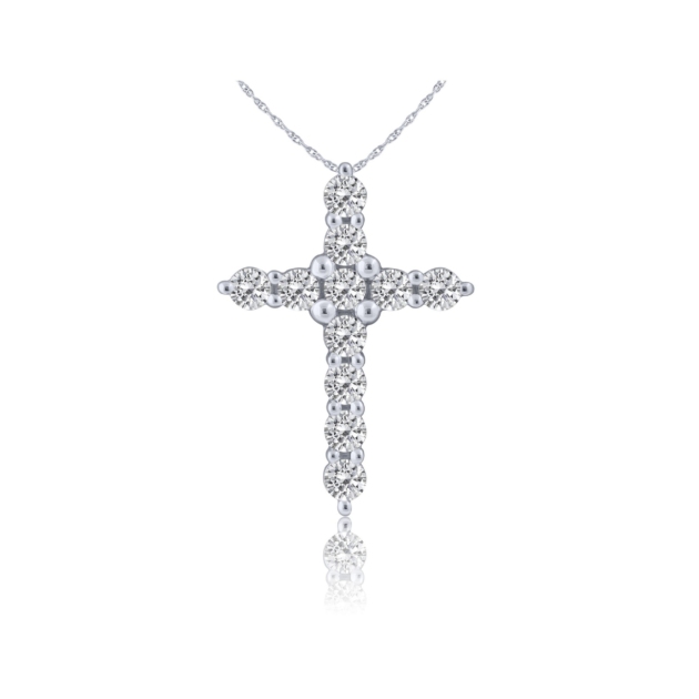 0.25CT 11 STONE DIAMOND CROSS