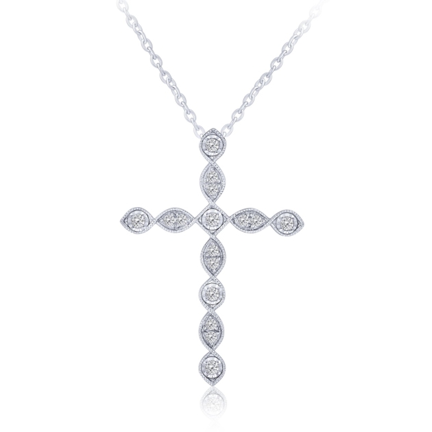 0.16CT DIAMOND CROSS PENDANT