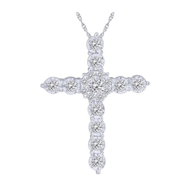 0.75CT DIAMOND CROSS PENDANT
