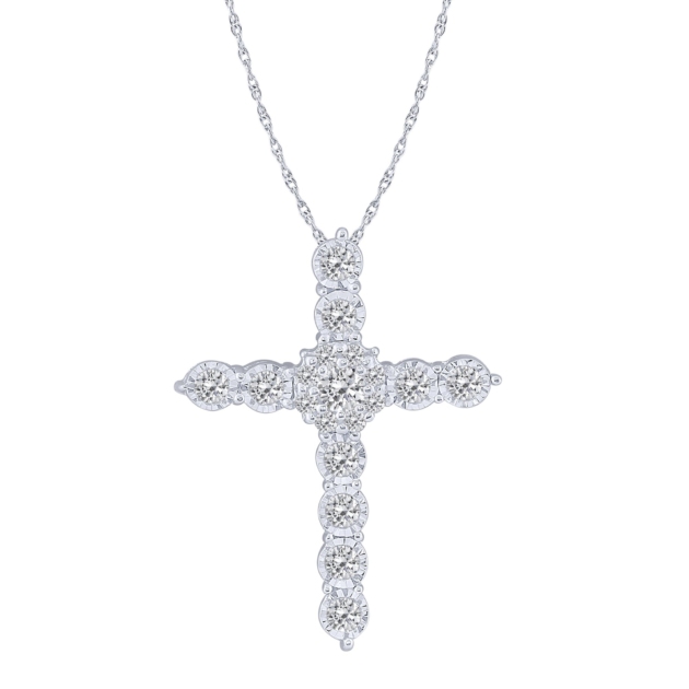 0.50CT DIAMOND CROSS PENDANT