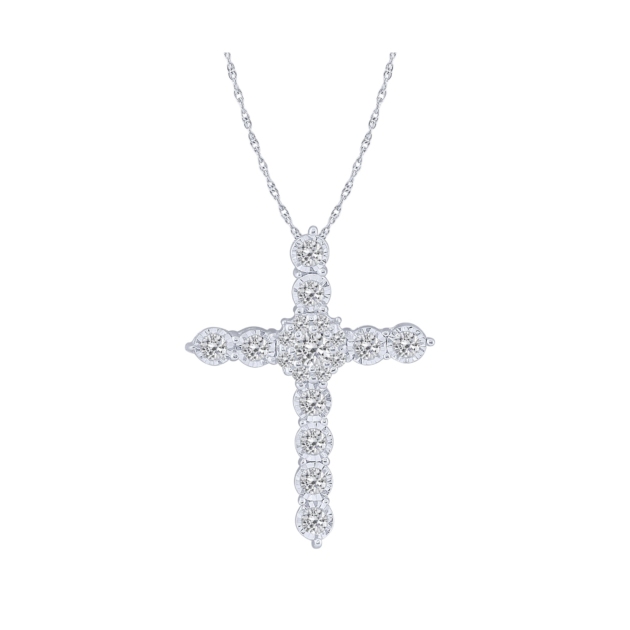 0.25CT DIAMOND CROSS PENDANT