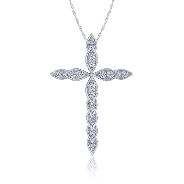 0.25CT DIAMOND CROSS PENDANT