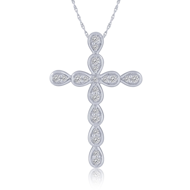 0.25CT DIAMOND CROSS PENDANT