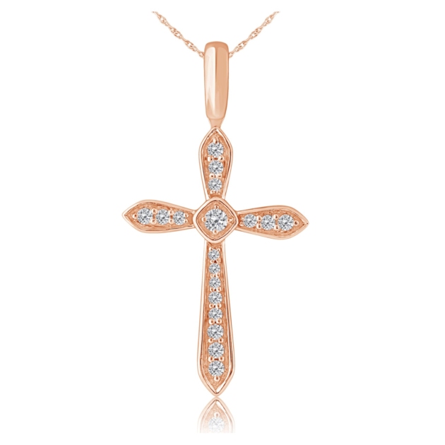0.20CT DIAMOND CROSS PENDANT