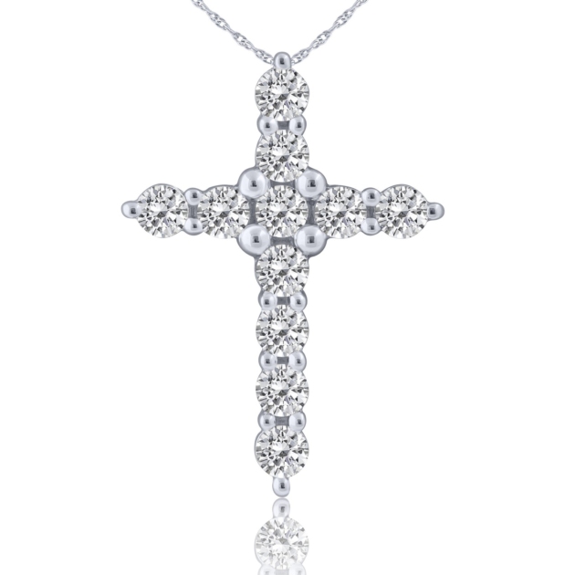 1.00CT 11 STONE DIAMOND CROSS