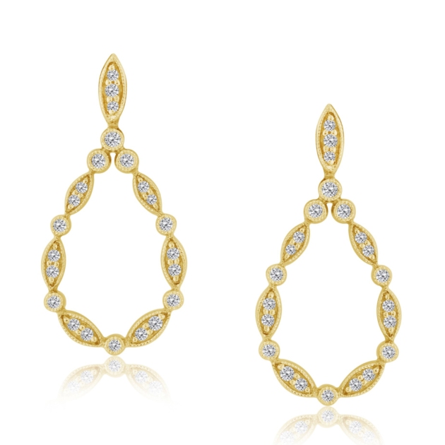 0.25CT VINTAGE DIAMOND DROP EARRINGS