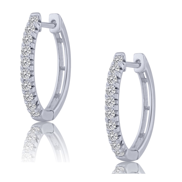 0.50CT DIAMOND HOOP EARRINGS