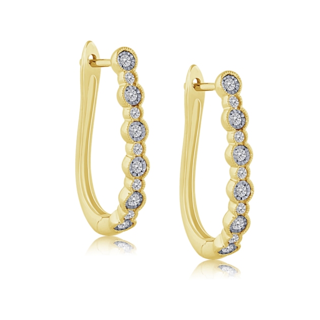 0.25CT DIAMOND HOOP EARRINGS