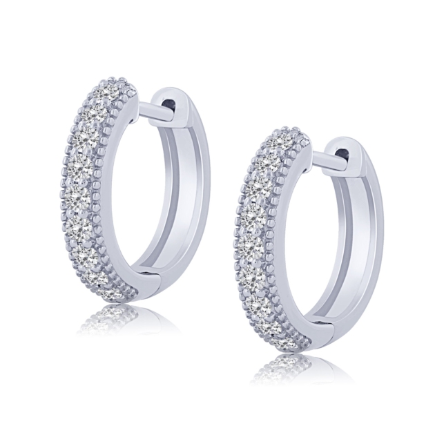 0.50CT DIAMOND HOOP EARRING