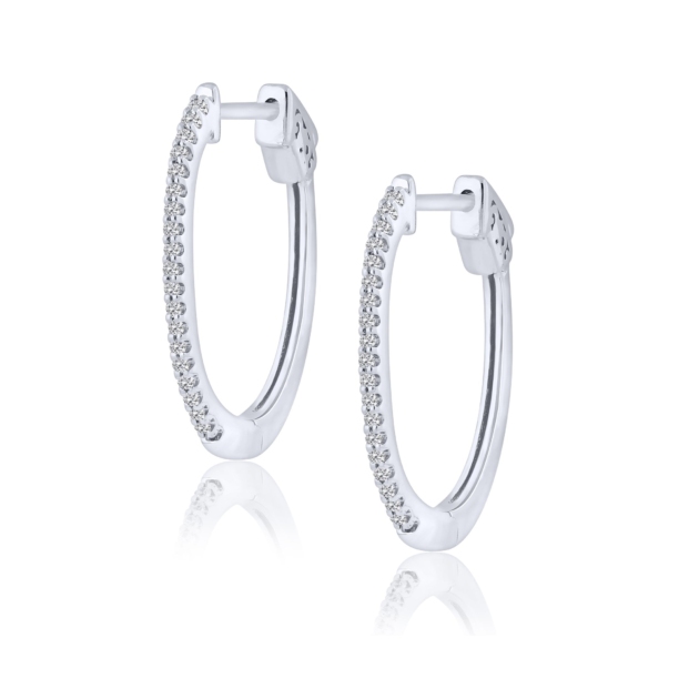 0.15CT DIAMOND HOOP EARRING