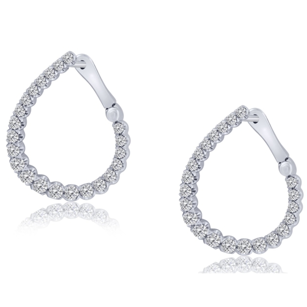 1.00CT BACK HINGE DIAMOND EARRINGS