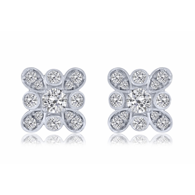 0.75CT VINTAGE DIAMOND STUD EARRINGS