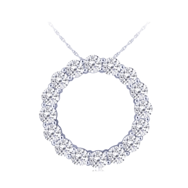 1.33CT DIAMOND CIRCLE PENDANT
