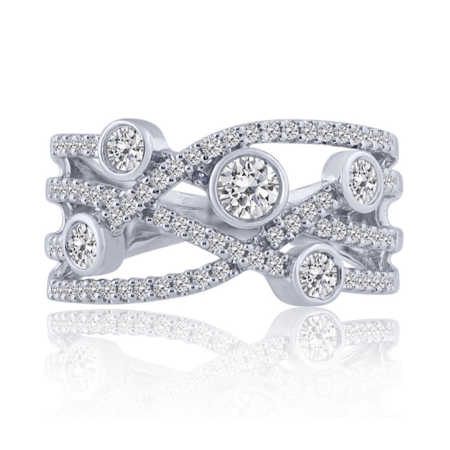 0.75CT CRISS CROSS  DIAMOND BAND