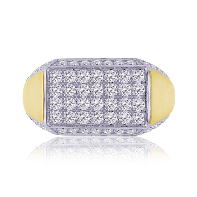 1.50CT TWO TONE MEN'S DIAMOND RING