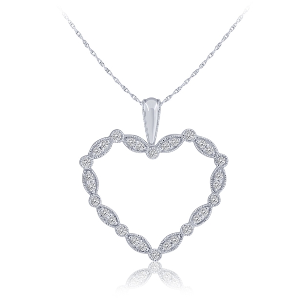 0.25CT DIAMOND HEART PENDANT