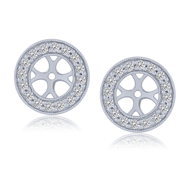 0.25CT MILGRAIN EARRINGS JACKETS