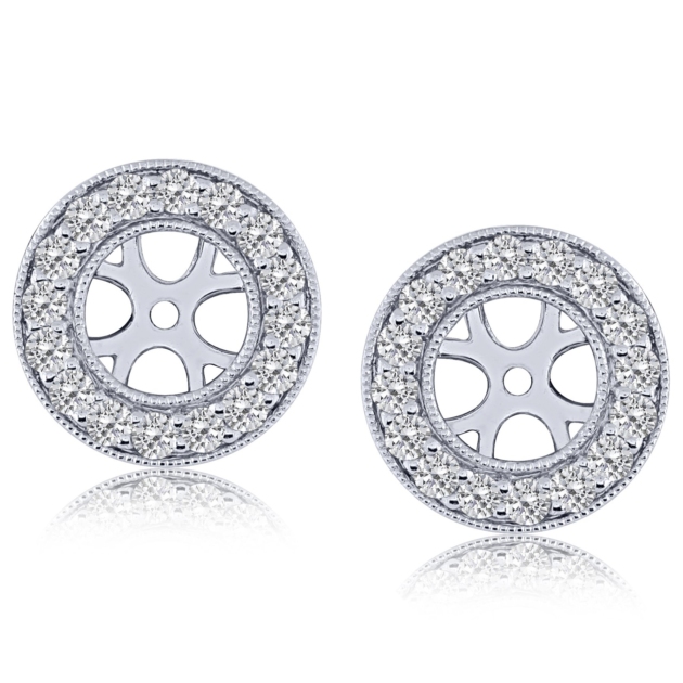 0.50CT MILGRAIN EARRINGS JACKETS