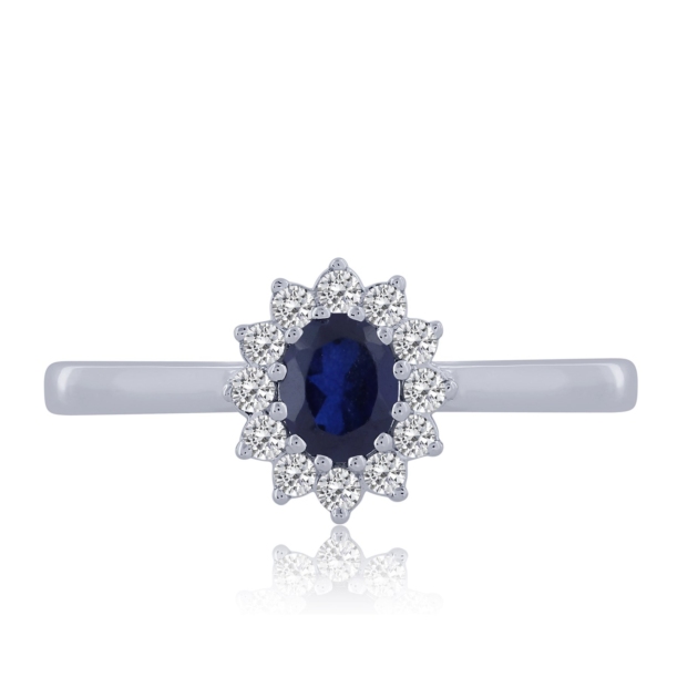 0.16CT SAPPHIRE & DIAMOND RING