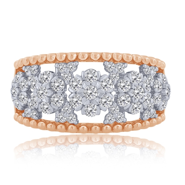 1.00CT TWO TONE DIAMOND FASHION BAND