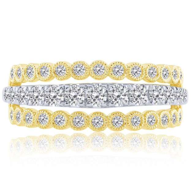 0.75CT TWO TONE DIAMOND FASHION BAND