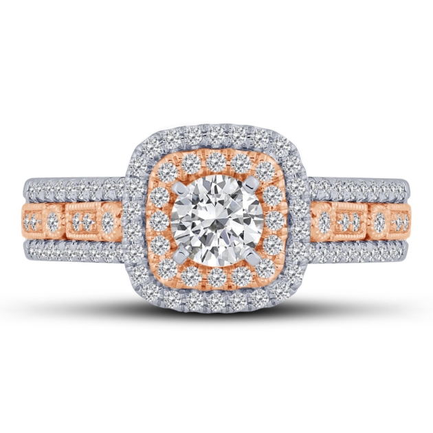 0.50CT TWO TONE SEMI - MOUNT