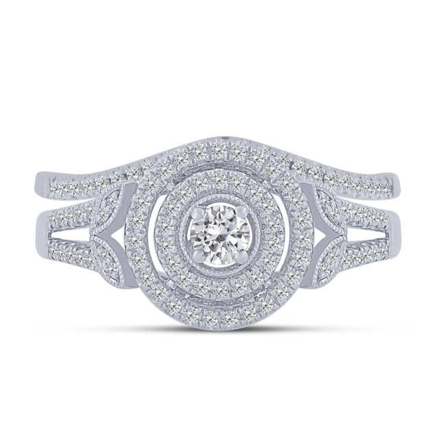 0.50CT PETITE WEDDING SET