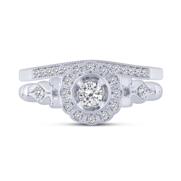 0.33CT PETITE WEDDING SET