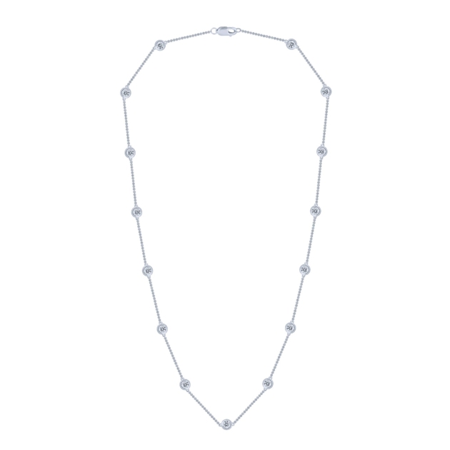 2.00CT 15 STONE BEZEL NECKLACE