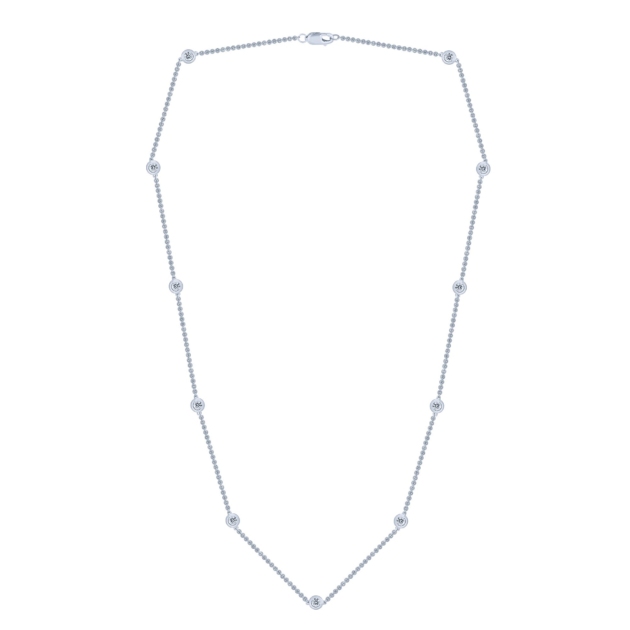 0.75CT 11 STONE BEZEL NECKLACE