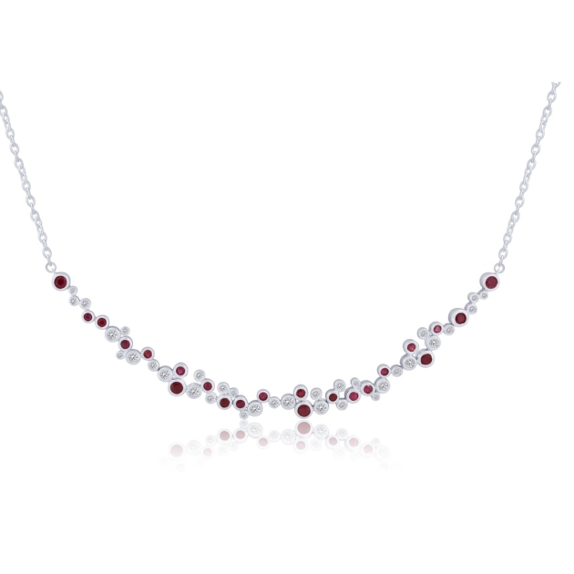 0.50CT RUBY & DIAMOND NECKLACE