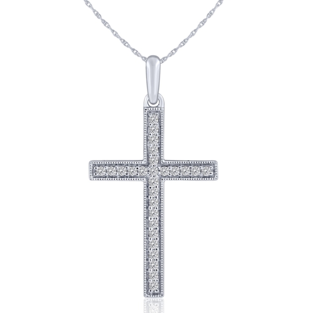 0.20CT DIAMOND CROSS PENDANT