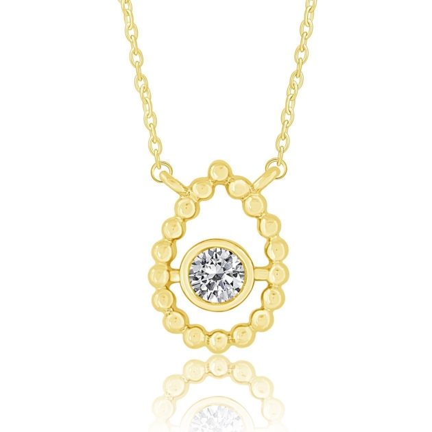 0.16CT BEZEL SET DIAMOND PENDANT