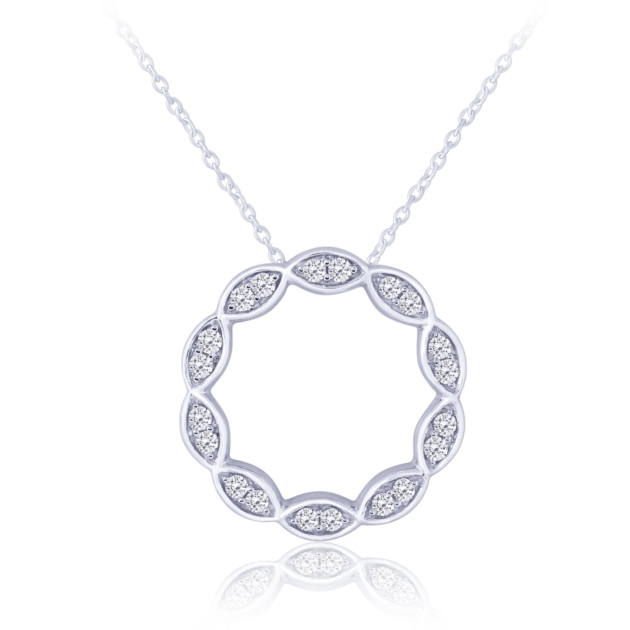 0.25CT DIAMOND CIRCLE PENDANT