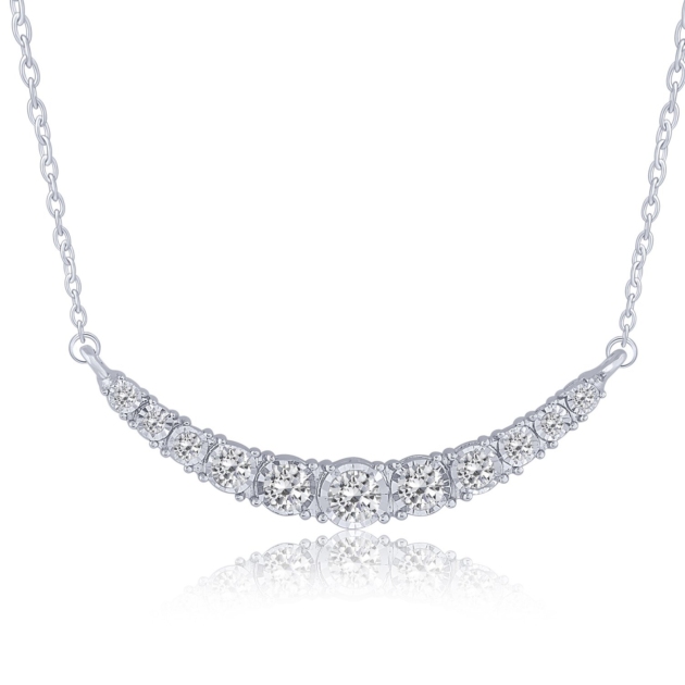 0.33CT DIAMOND BAR PENDANT