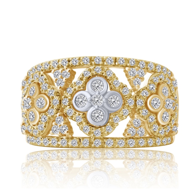 0.75CT TWO TONE DIAMOND FASHION BAND