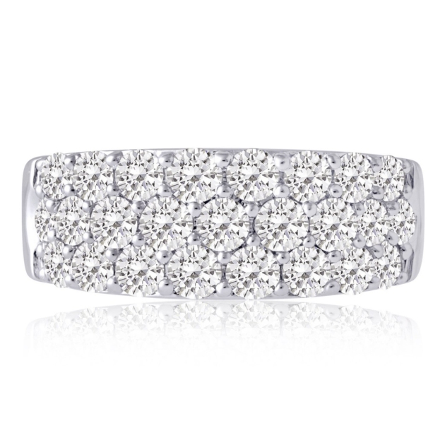 2.00CT THREE ROW DIAMOND BAND