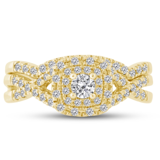 0.50CT PETITE WEDDING SET