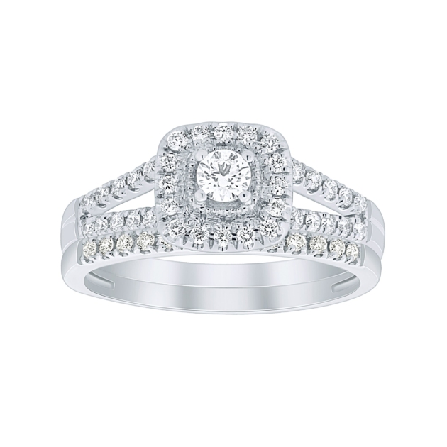 0.50CT PETITE WEDDING SET