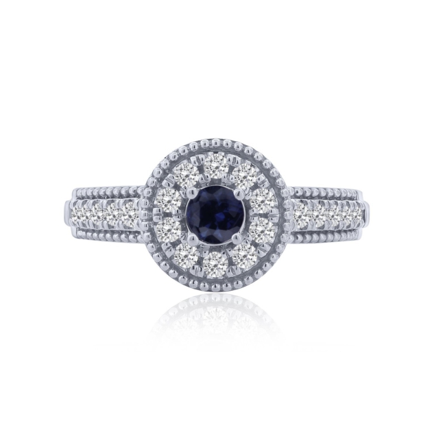 0.38CT SAPPHIRE & DIAMOND RING