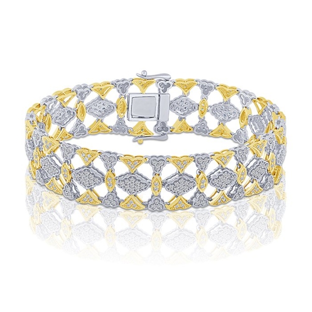 3.00CT TWO TONE DIAMOND BRACELET