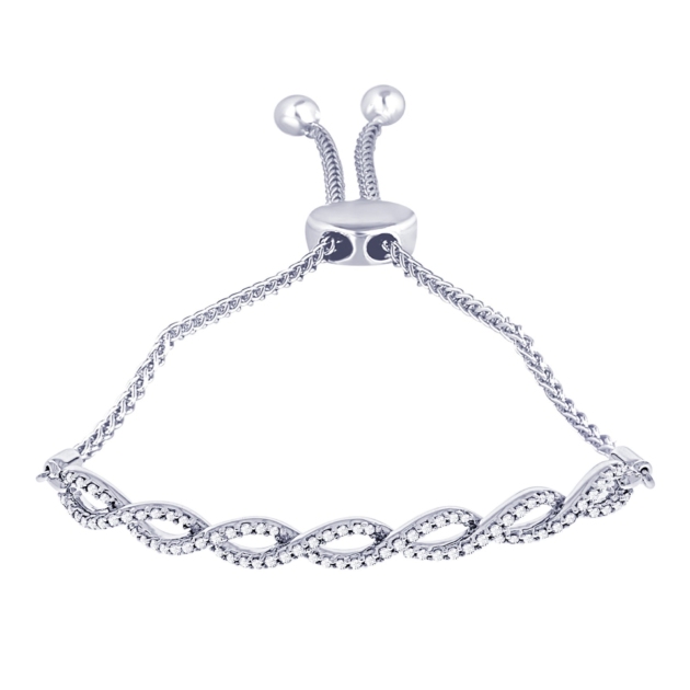 0.50CT INFINITY BOLO BRACELET
