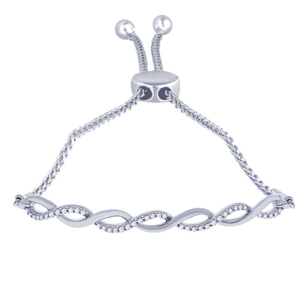 0.25CT INFINITY BOLO BRACELET