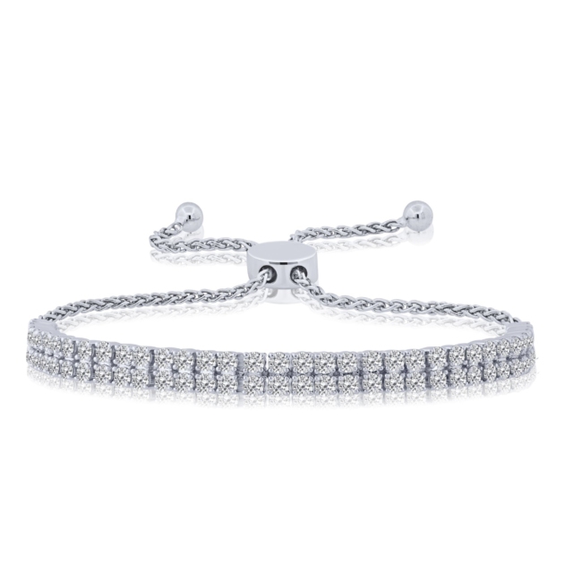 2.00CT TWO ROW BOLO BRACELET